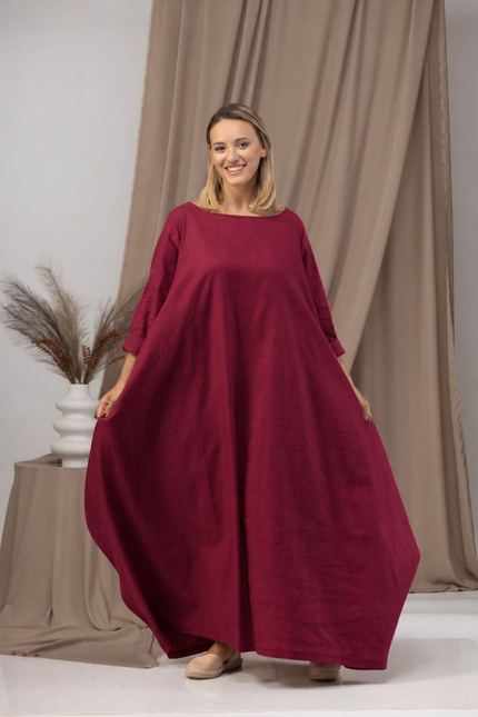 Maxi linen dress