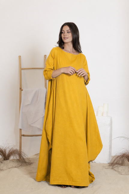 Maxi linen oversized dress