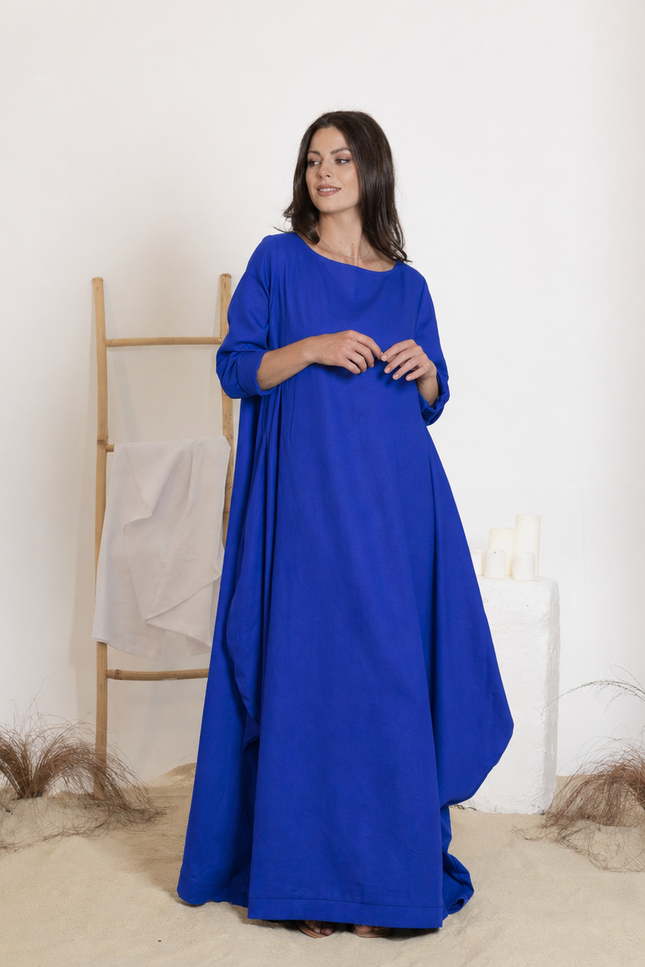Maxi linen oversized dress