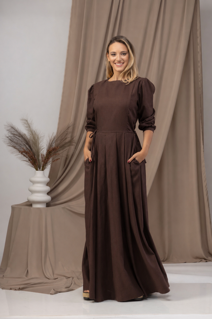 Maxi linen dress