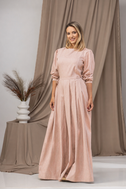 Maxi linen women dress