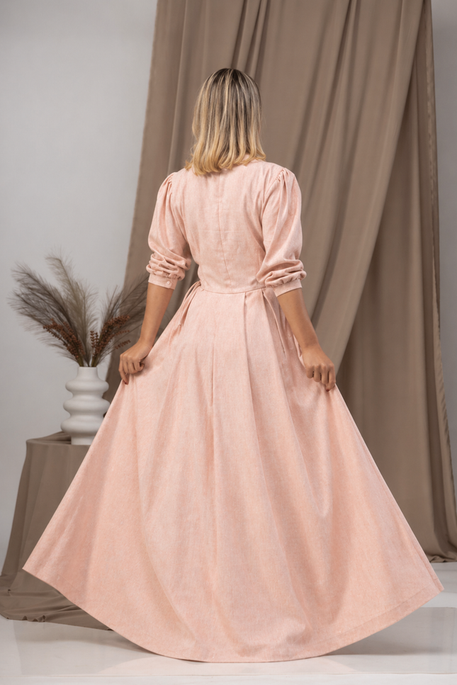 Long linen dress