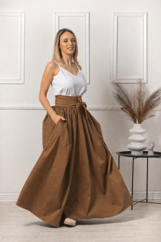 Brown cotton skirt
