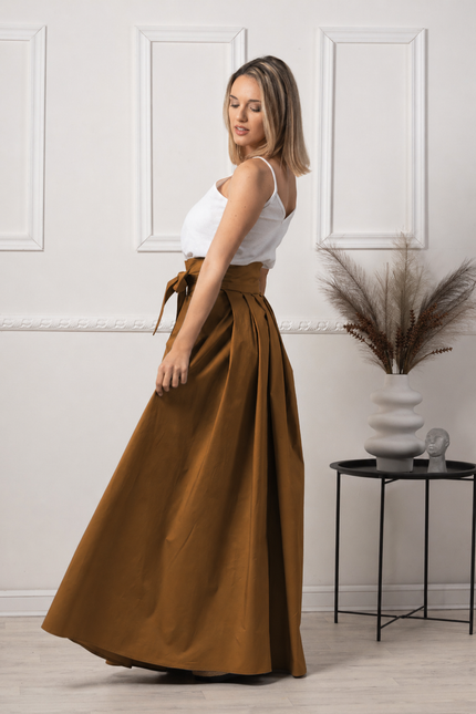 Brown cotton skirt