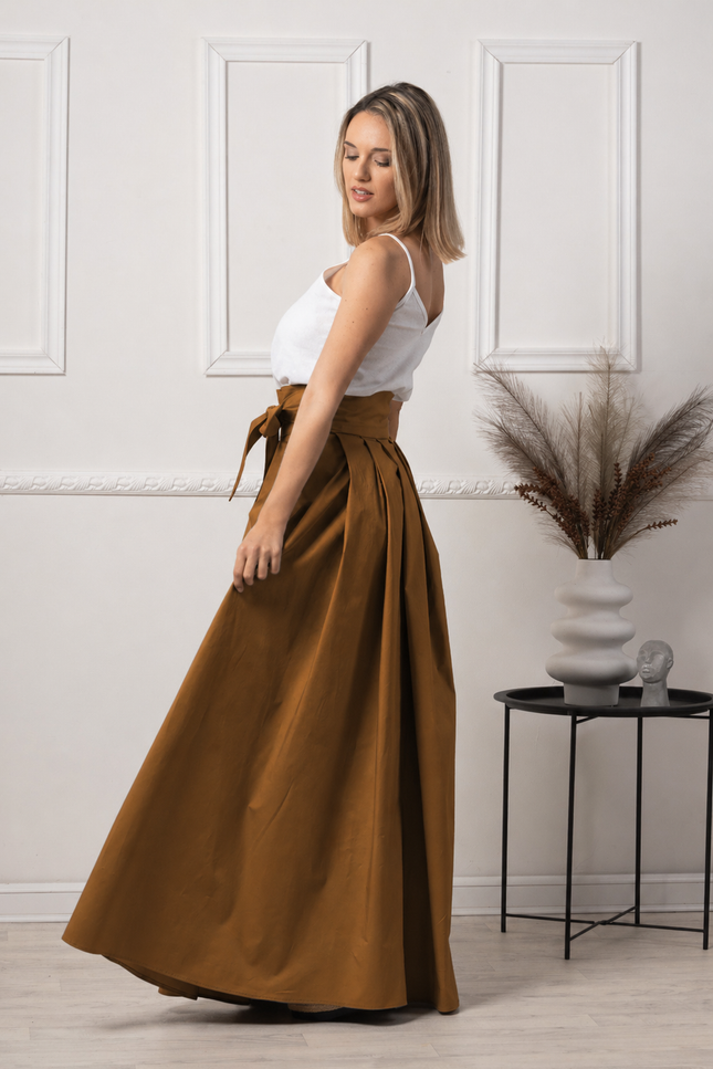 Brown cotton skirt