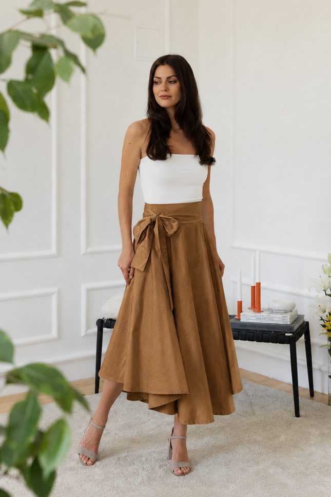 Midi cotton skirt