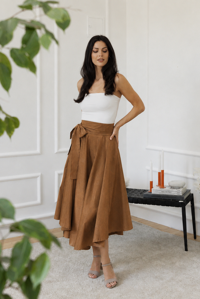 Midi cotton skirt