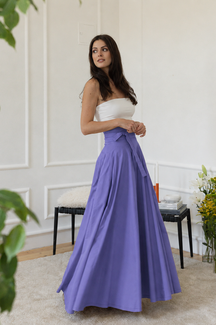 High-waisted maxi skirt