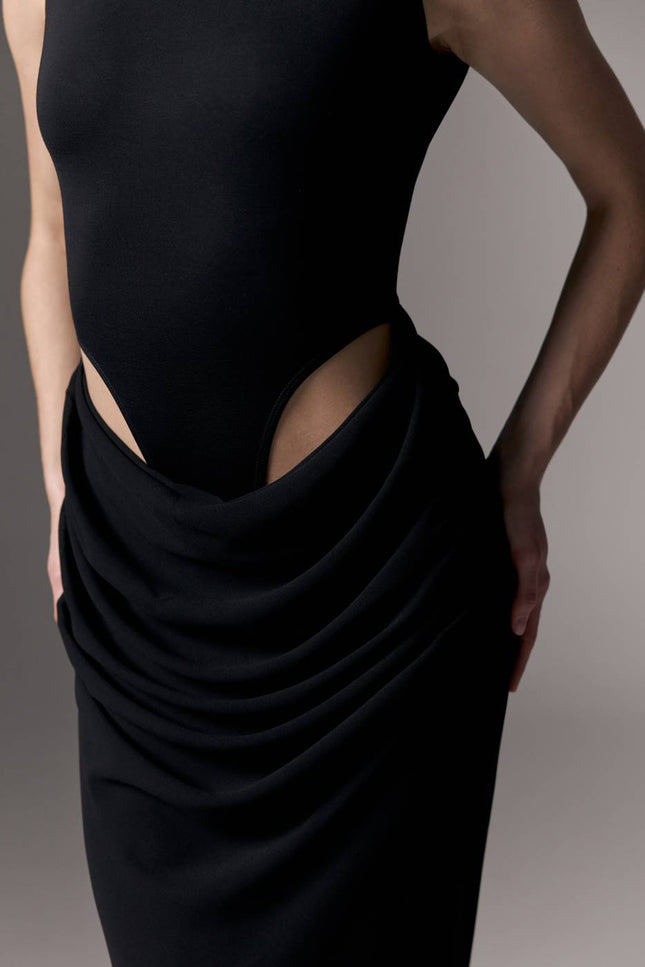 Kolosova | High-Cut Bodysuit Dress