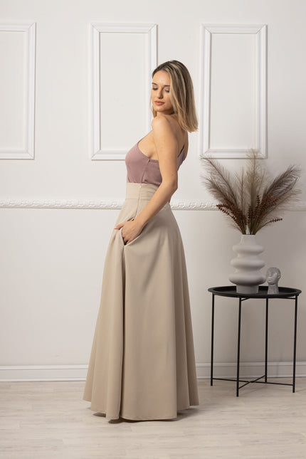 Easy to Style Beige Maxi Skirt - from Nikka Place | Effortless fashion for easy living