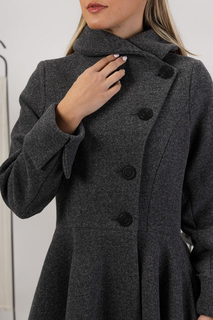 Nikka Place | A-line Buttoned Winter Coat