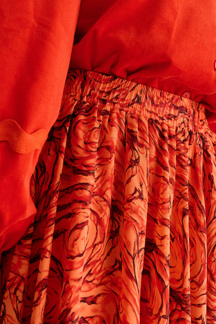 Agatha Rosechild Full Circle Midi Skirt – Apricot - Detail 3