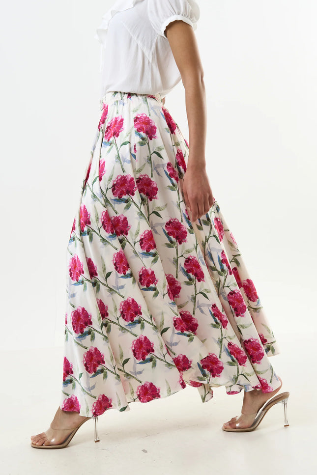 Agatha Loveflower Print Circle Midi Skirt - Detail 3