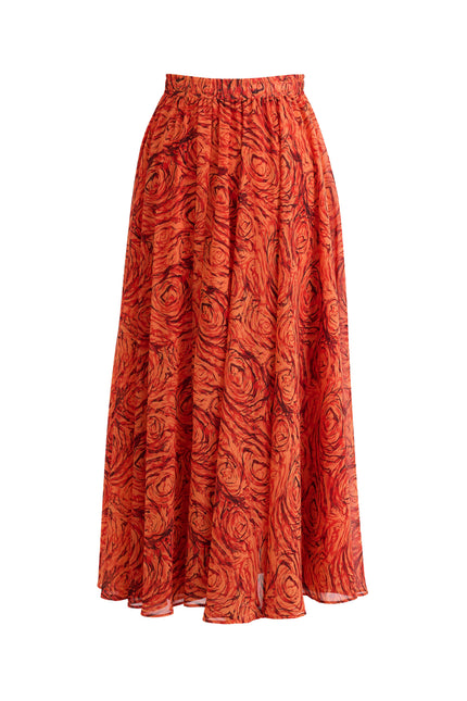 Agatha Rosechild Full Circle Midi Skirt – Apricot - Detail 4