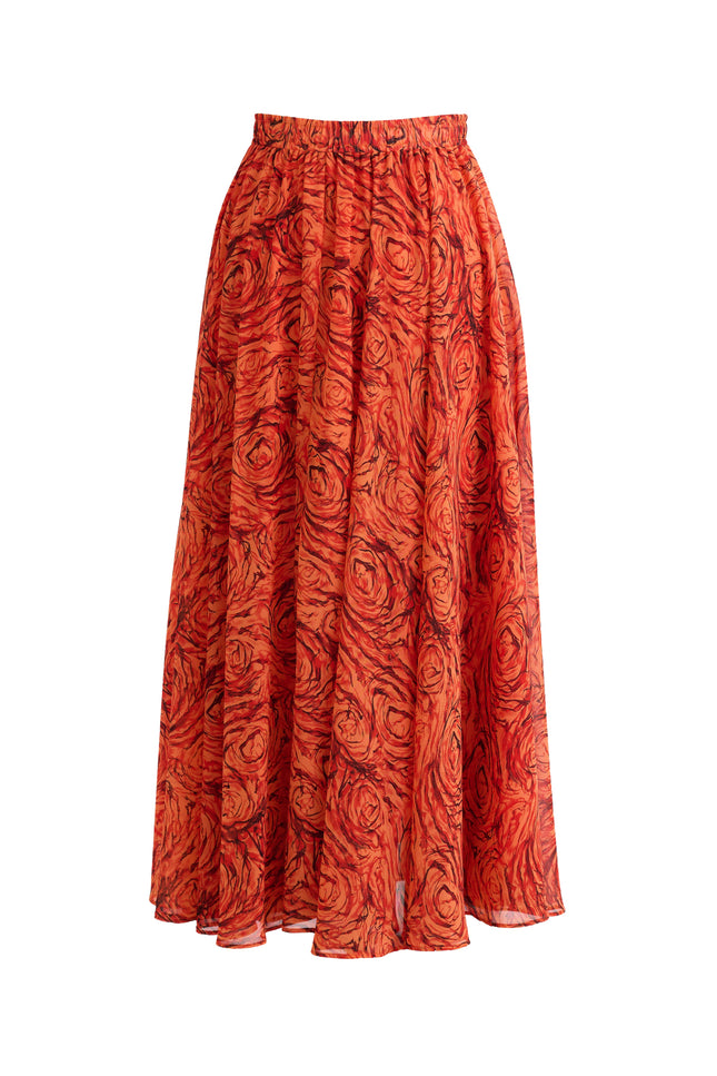 Agatha Rosechild Full Circle Midi Skirt – Apricot - Detail 4