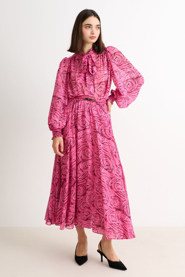 Agatha Rosechild Full Circle Midi Skirt – Pink - Detail 2