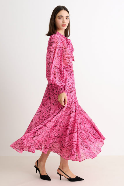 Agatha Rosechild Full Circle Midi Skirt – Pink - Front