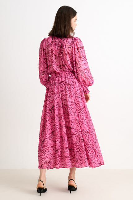 Agatha Rosechild Full Circle Midi Skirt – Pink - Detail 1