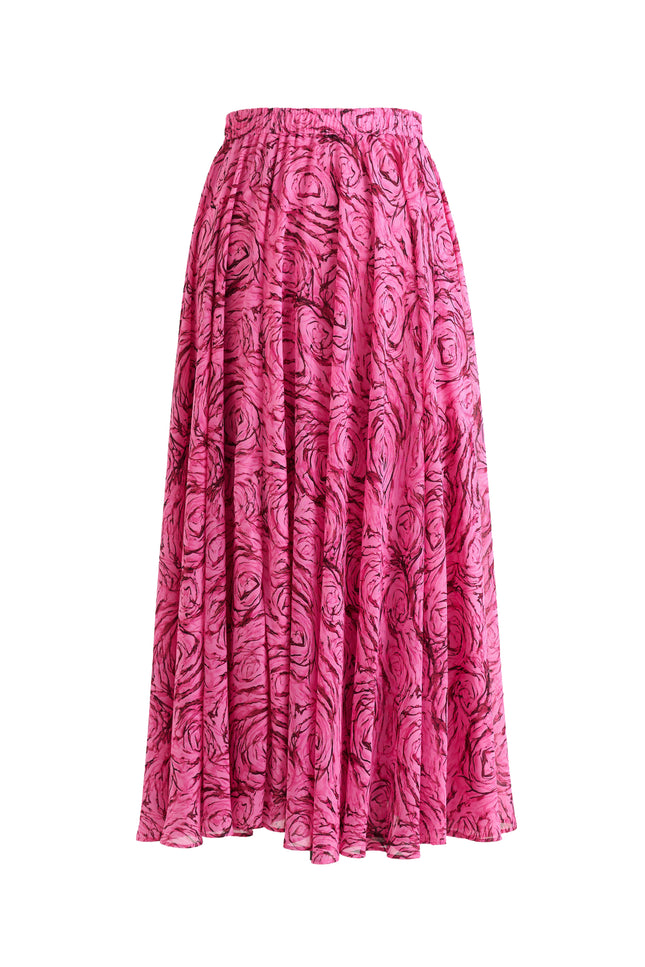 Agatha Rosechild Full Circle Midi Skirt – Pink - Styled