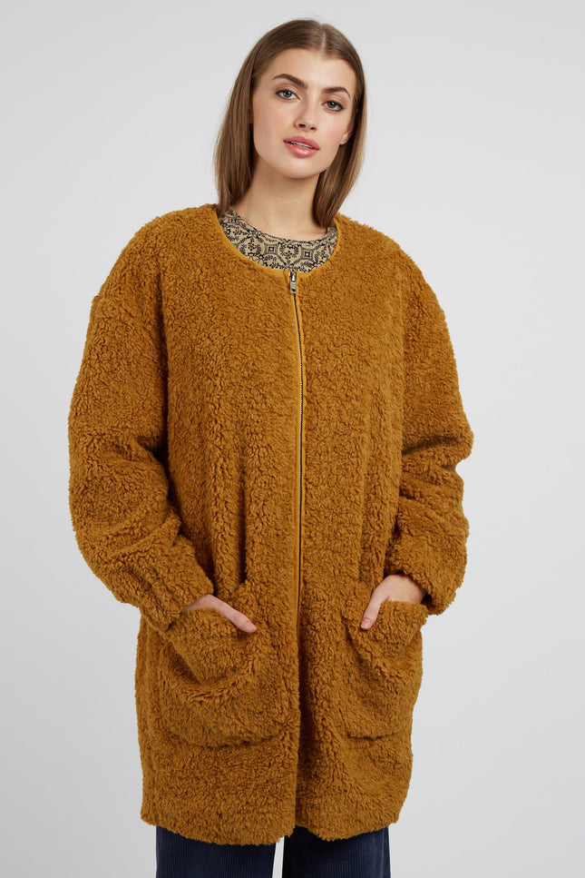 Louche Aldora Coat - Mustard - Front