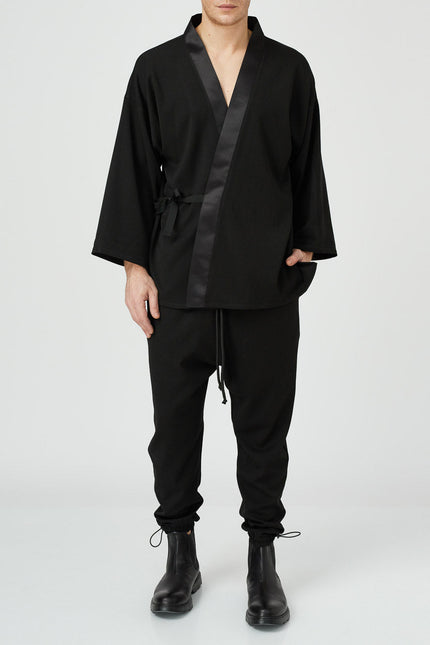 Alchemy | Tafta Trim Androgyniczne Kimono