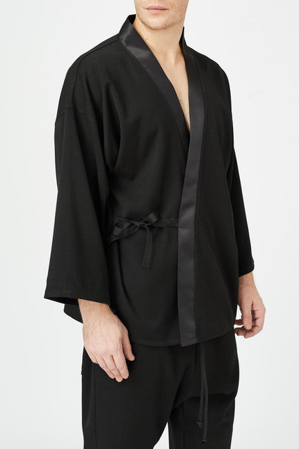 Alchemy | Tafta Trim Androgyniczne Kimono