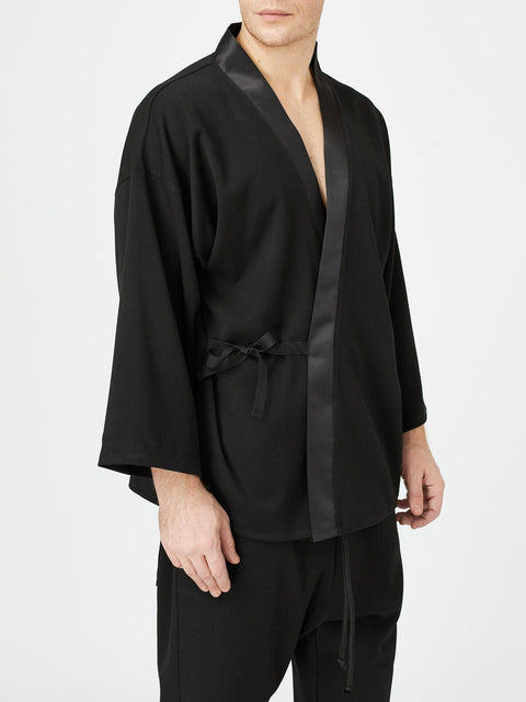 Alchemy | Taffeta Trim Androgynous Kimono