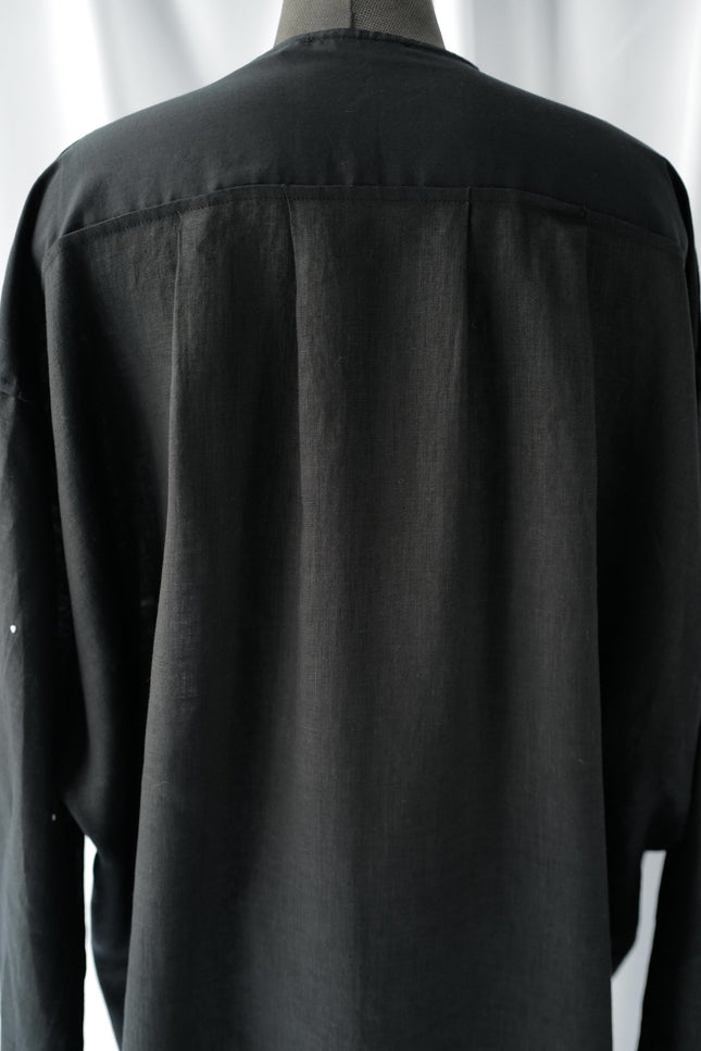 Soft Washed  Linen Shirt THE DOTS BLACK