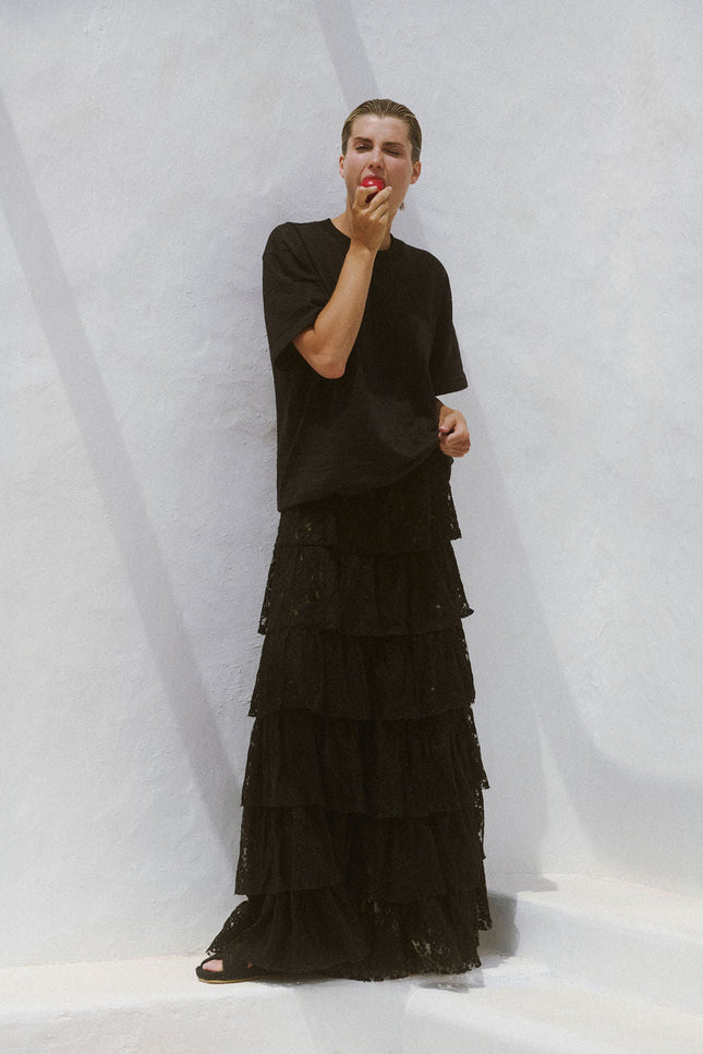A Perfect Nomad | LACE UNTAMED SOUL SKIRT - BLACK
