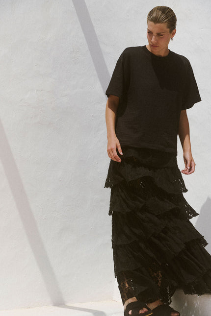 A Perfect Nomad | LACE UNTAMED SOUL SKIRT - BLACK