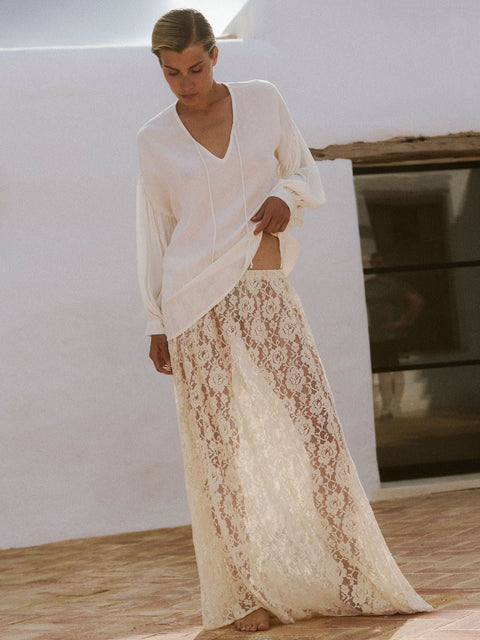 A Perfect Nomad | Lace Slip Skirt