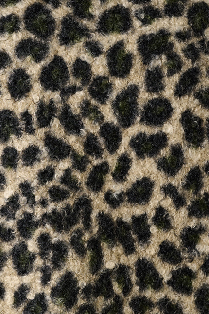 Donalda Animal Funnel Neck Coat - Green - Detail 4