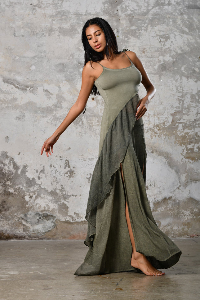 Zhenabia | Aria Blouse in Khaki Green