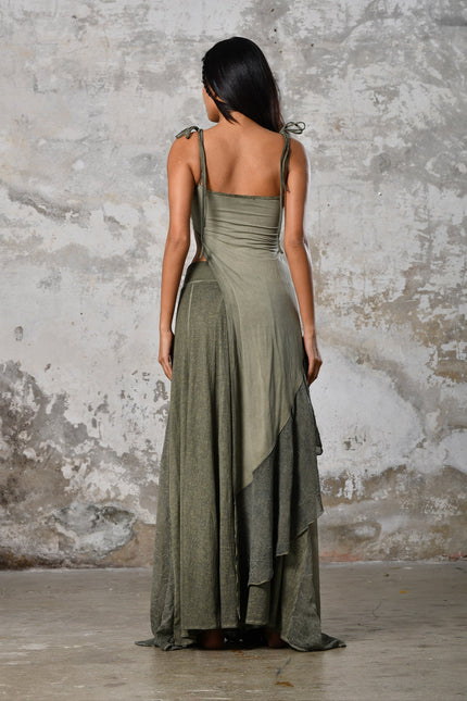 Zhenabia | Aria Blouse in Khaki Green