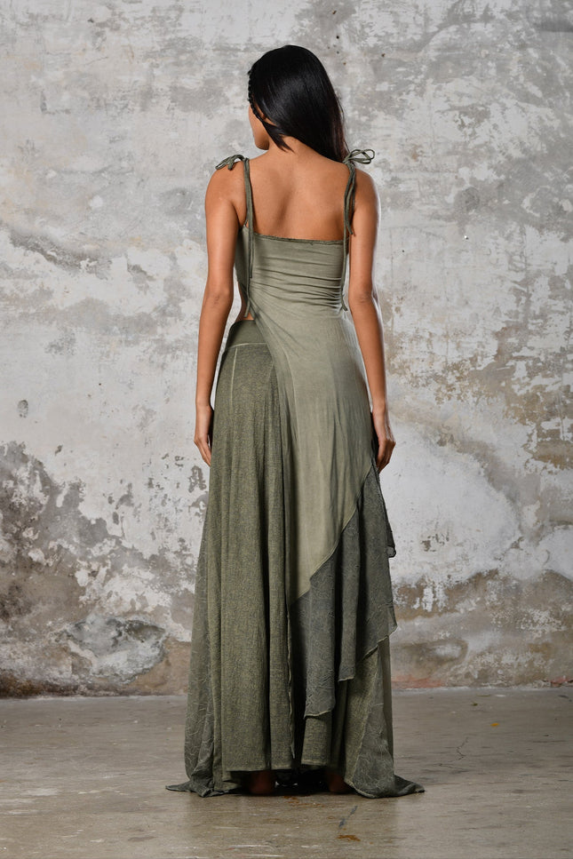 Zhenabia | Aria Blouse in Khaki Green