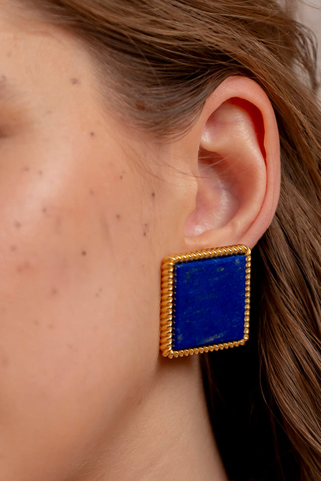 Arvino | Midnight Lapis Corded Studs Large