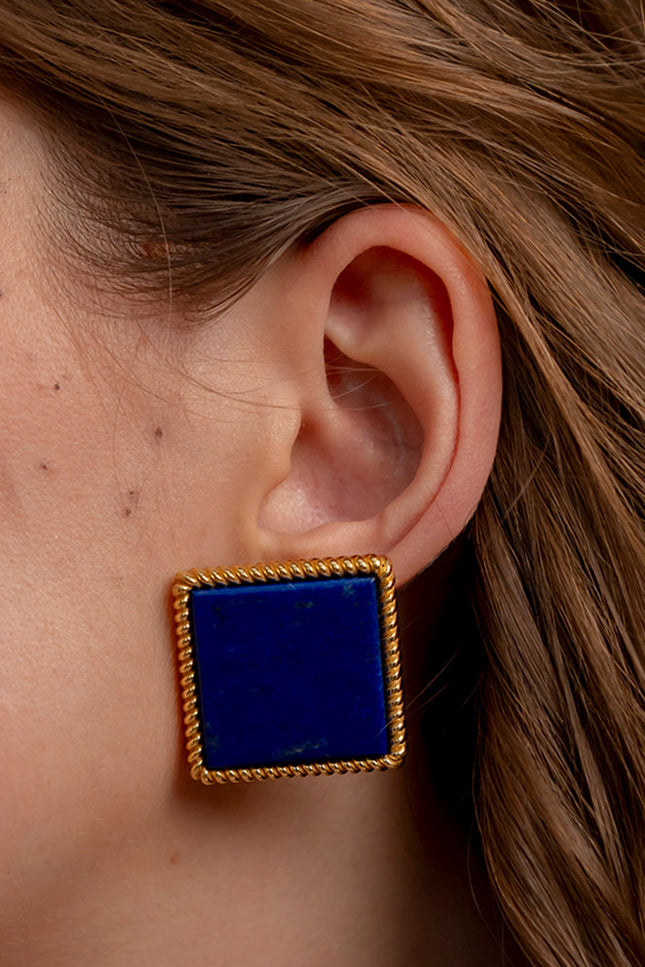 Arvino | Midnight Lapis Corded Studs Large