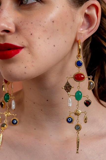 Arvino | Dreamgirl Multi Gem 92.5 Sterling Silver Sparkle Earrings
