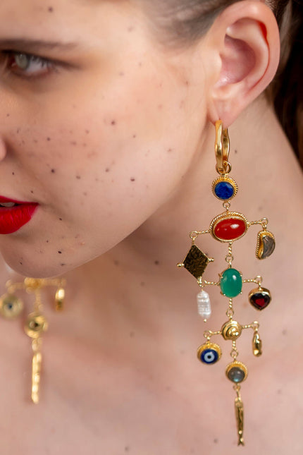 Arvino | Dreamgirl Multi Gem 92.5 Sterling Silver Sparkle Earrings