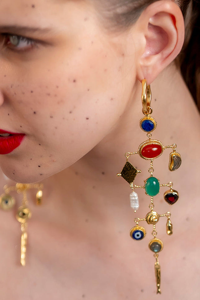 Arvino | Dreamgirl Multi Gem 92.5 Sterling Silver Sparkle Earrings