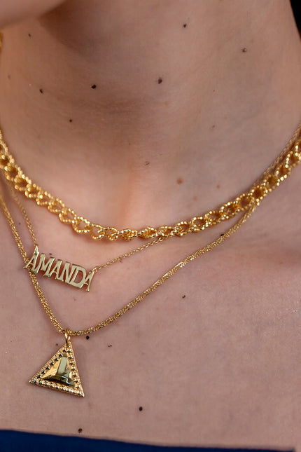 Arvino | Pyramid of Memories Engravable Necklace