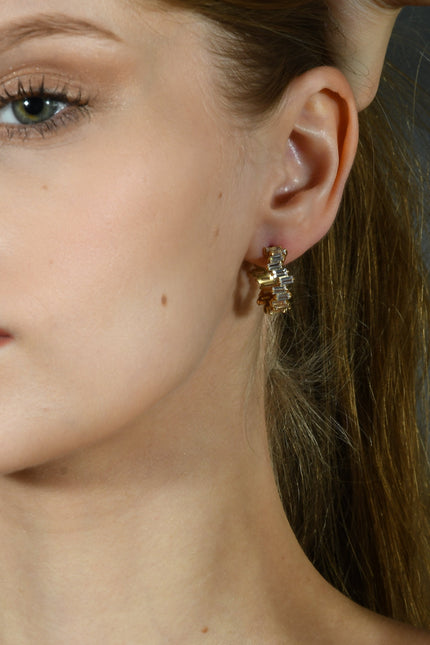 Arvino | Kolczyki Crystal Vogue Hoops