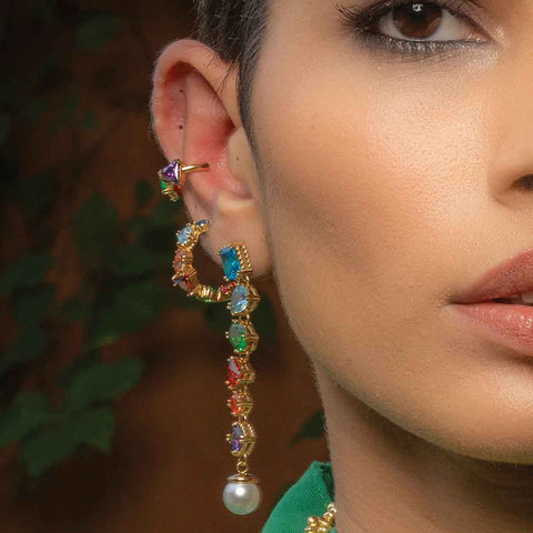 Arvino | Chromatic Cascade Hoop earrings