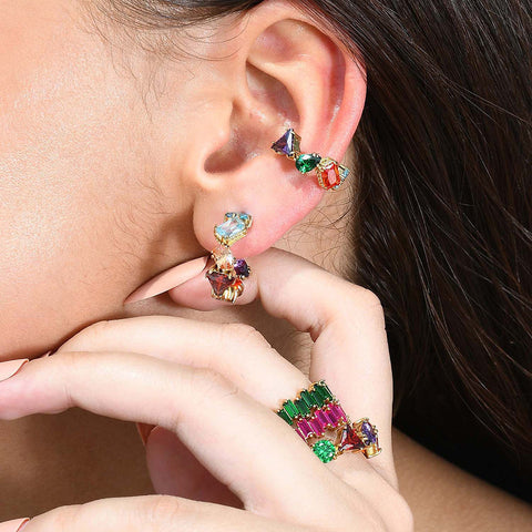 Arvino | Chromatic Cascade Hoop earrings