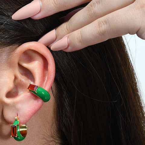 Arvino | Garnet Forest Hoop earrings