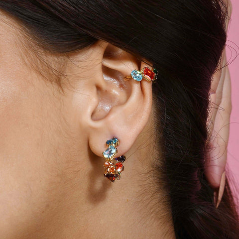 Arvino | Chromatic Cascade Hoop earrings