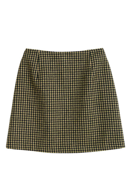 Aubin Burray A-Line Check Skirt - Fern - Styled