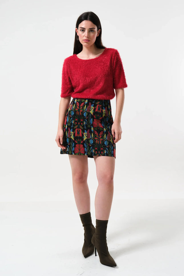 Aubin Folk Jacquard Mini Skirt - Detail 1