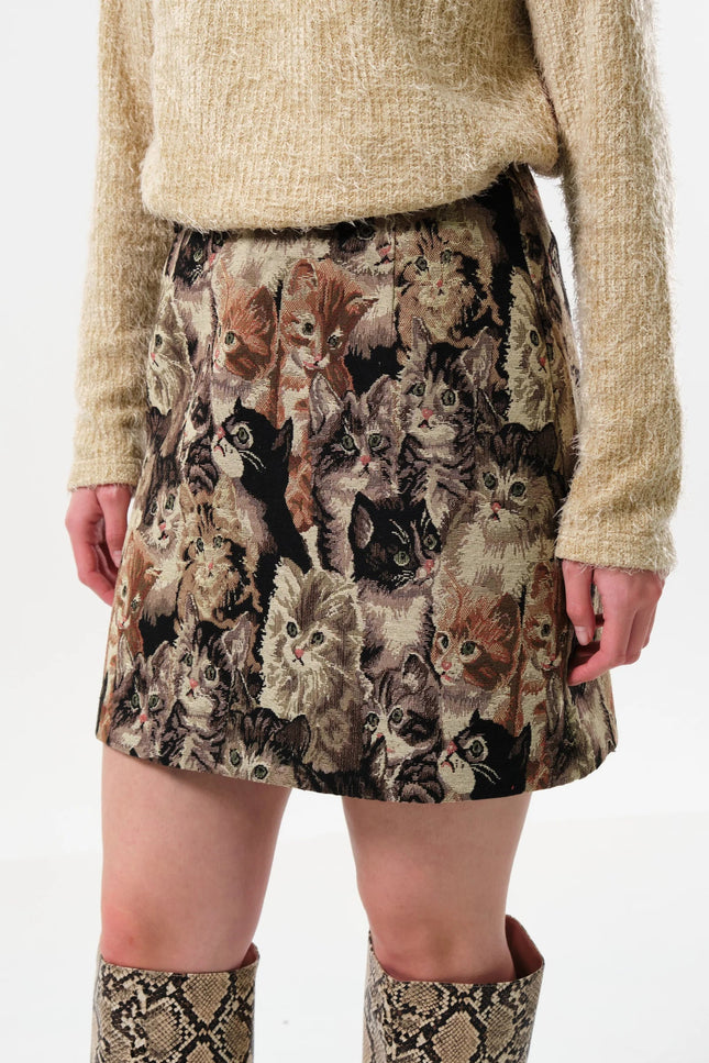 Aubin Pussy Galore Jacquard Mini Skirt - Detail 2