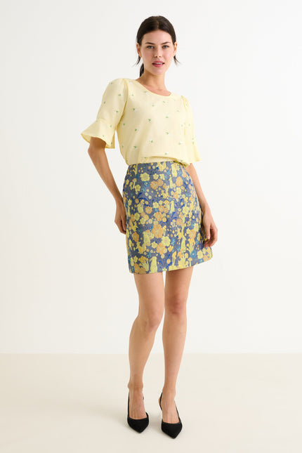 Louche London | Aubin Fairytale Jacquard Mini Skirt